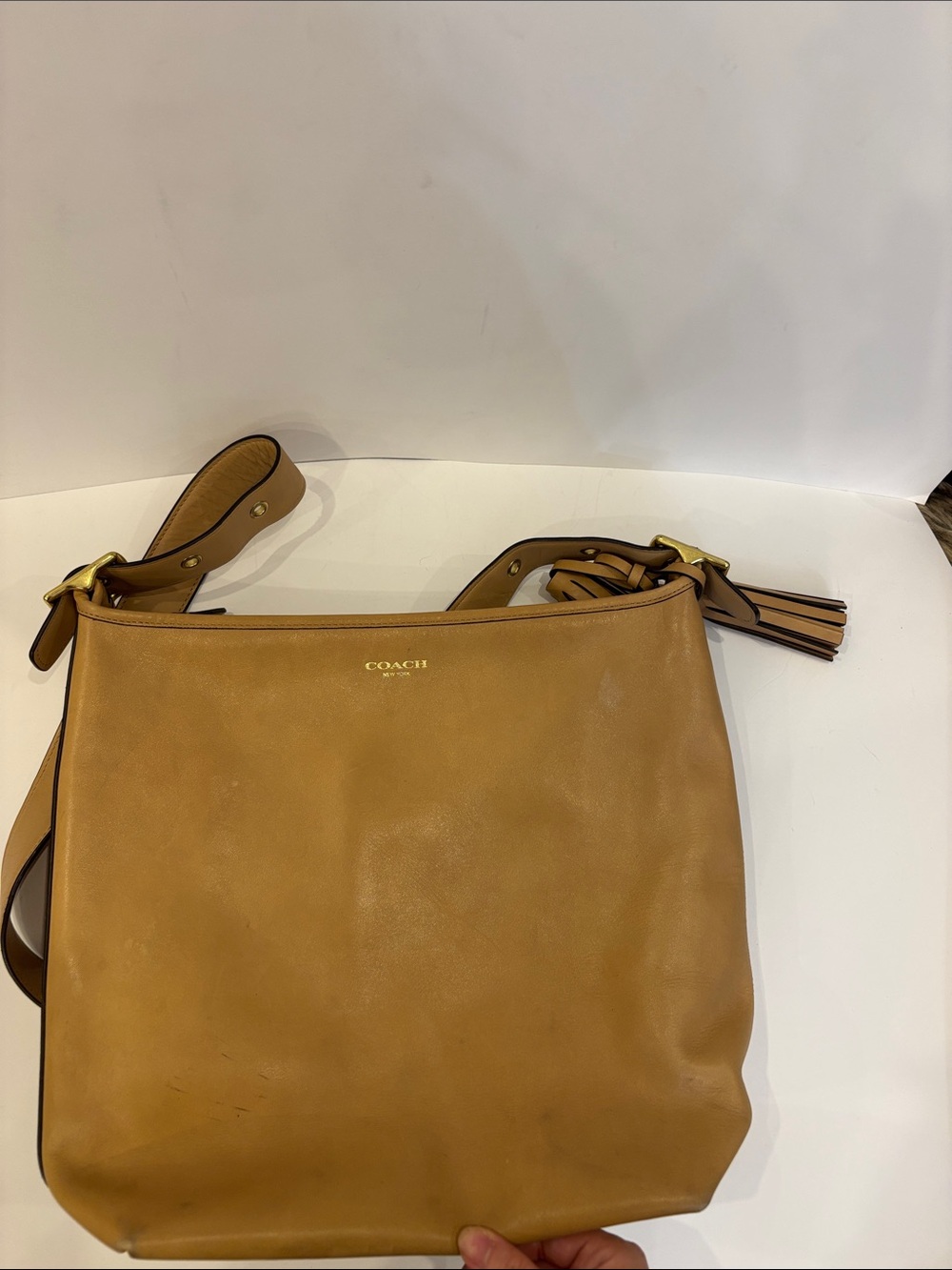 Coach Light Brown Leather Shoulder Bag